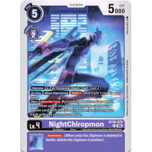 Digimon TCG BT26-070 NightChiropmon C TIMELESS BONDS Card Game