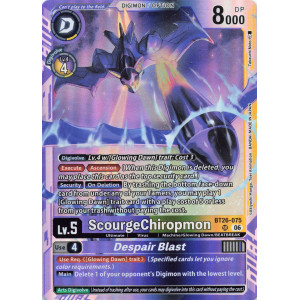 Digimon TCG BT26-075 ScourgeChiropmon SR TIMELESS BONDS Card Game