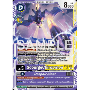 Digimon TCG BT26-075 ScourgeChiropmon SR TIMELESS BONDS Card Game