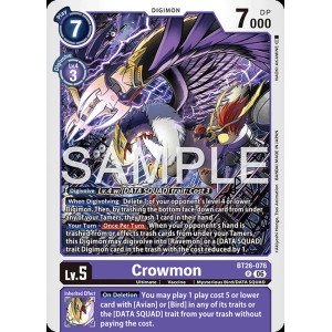 Digimon TCG BT26-076 Crowmon R TIMELESS BONDS Card Game