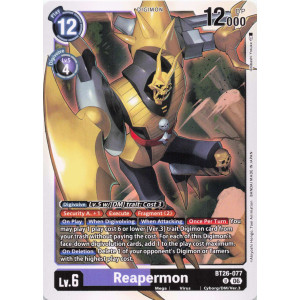 Digimon TCG BT26-077 Reapermon U TIMELESS BONDS Card Game