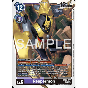 Digimon TCG BT26-077 Reapermon U TIMELESS BONDS Card Game