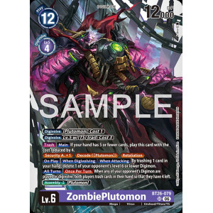 Digimon TCG BT26-079 ZombiePlutomon SR TIMELESS BONDS Card Game