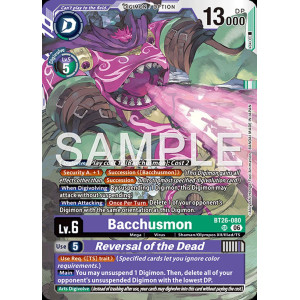 Digimon TCG BT26-080 Bacchusmon SR TIMELESS BONDS Card Game