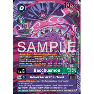 Digimon TCG BT26-080AA Bacchusmon AA/SR TIMELESS BONDS Card Game