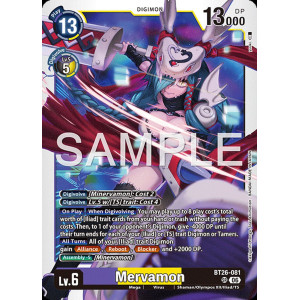 Digimon TCG BT26-081 Mervamon SR TIMELESS BONDS Card Game