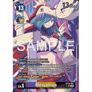 Digimon TCG BT26-081AA Mervamon AA/SR TIMELESS BONDS Card Game