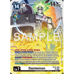 Digimon TCG BT26-086 Dantemon SR TIMELESS BONDS Card Game