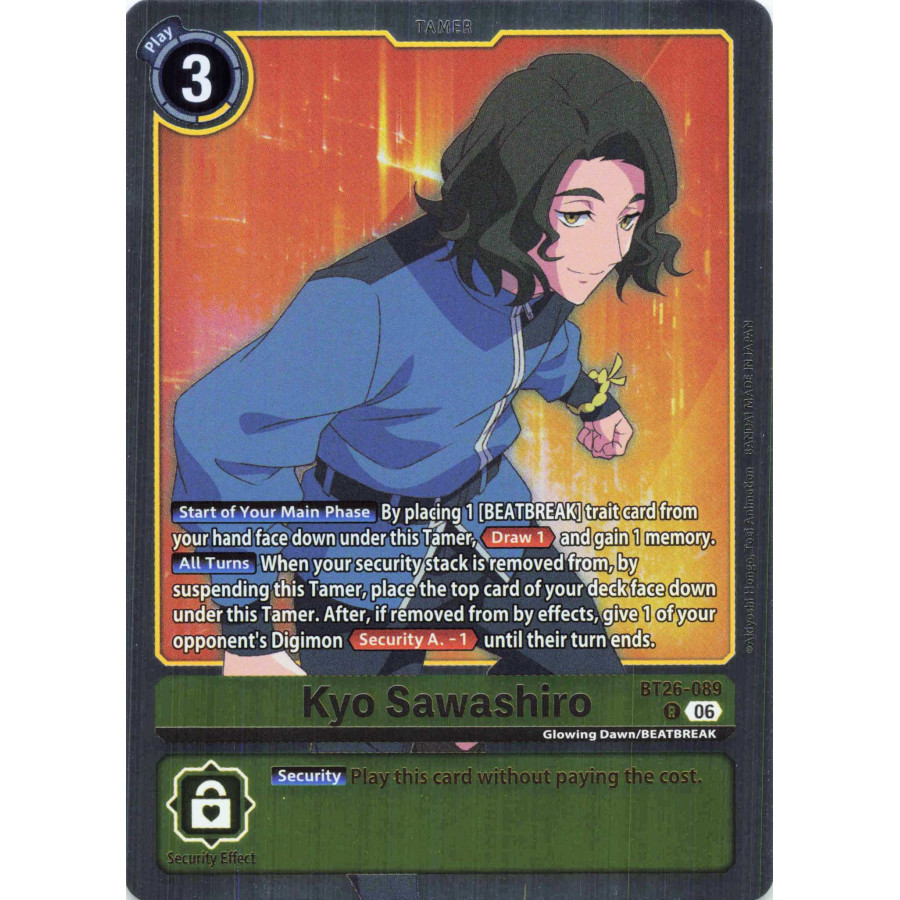 Digimon TCG BT26-089 Kyo Sawashiro R TIMELESS BONDS Card Game
