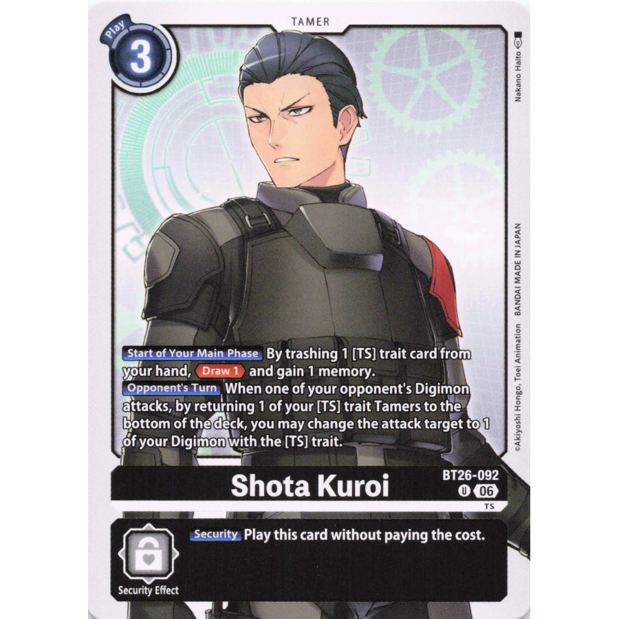 Digimon TCG BT26-092 Shota Kuroi U TIMELESS BONDS Card Game