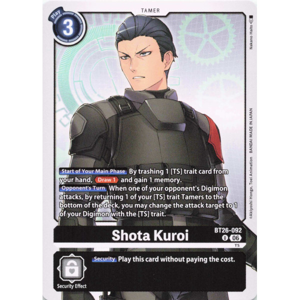 Digimon TCG BT26-092 Shota Kuroi U TIMELESS BONDS Card Game