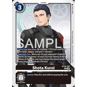 Digimon TCG BT26-092 Shota Kuroi U TIMELESS BONDS Card Game