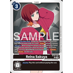 Digimon TCG BT26-093 Reina Sakuya R TIMELESS BONDS Card Game