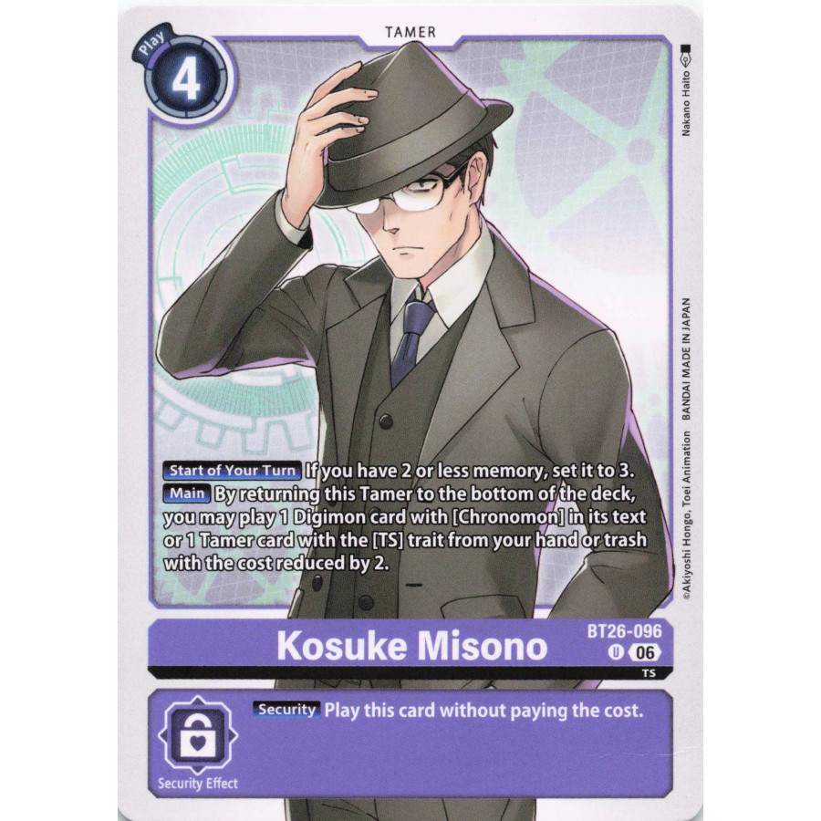 Digimon TCG BT26-096 Kosuke Misono U TIMELESS BONDS Card Game