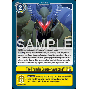 Digimon TCG BT26-097 The Thunder Emperor Awakens R TIMELESS BONDS Card Game