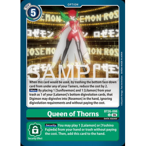 Digimon TCG BT26-098 Queen of Thorns U TIMELESS BONDS Card Game