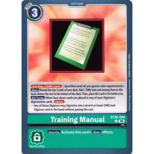 Digimon TCG BT26-099 Training Manual U TIMELESS BONDS Card Game