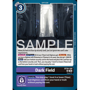 Digimon TCG BT26-100 Dark Field R TIMELESS BONDS Card Game
