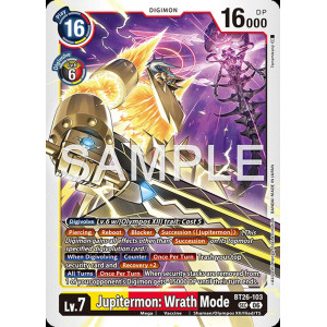 Digimon TCG BT26-103 Jupitermon: Wrath Mode SEC TIMELESS BONDS Card Game