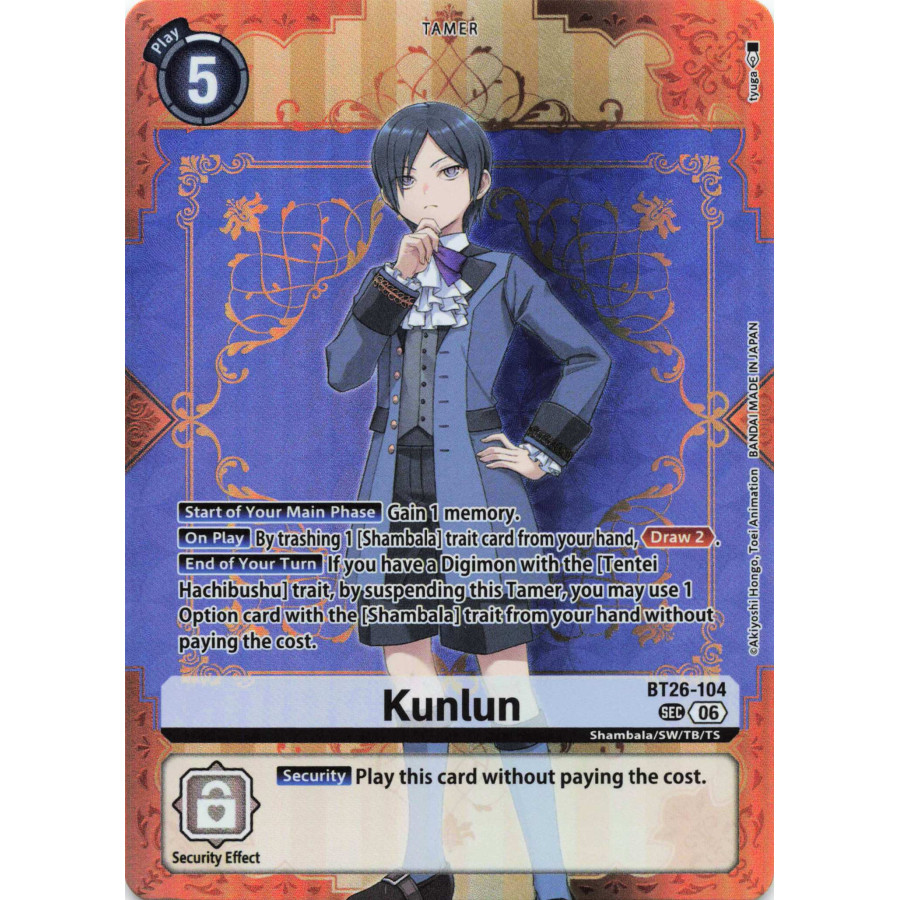 Digimon TCG BT26-104 Kunlun SEC TIMELESS BONDS Card Game