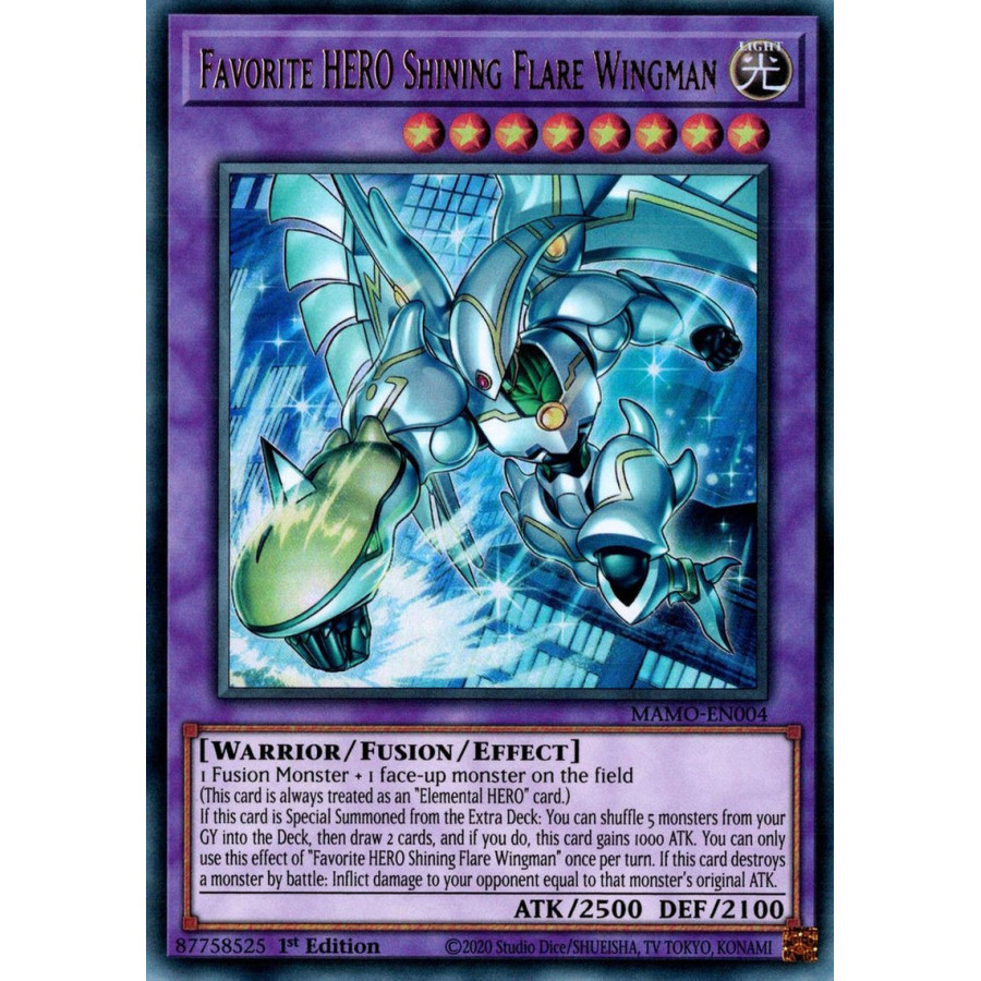 Yu-Gi-Oh TCG MAMO-EN004 UR Favorite HERO Shining Flare Wingman Magnificent Monsters
