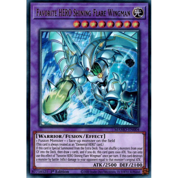 Yu-Gi-Oh TCG MAMO-EN004 UR Favorite HERO Shining Flare Wingman Magnificent Monsters