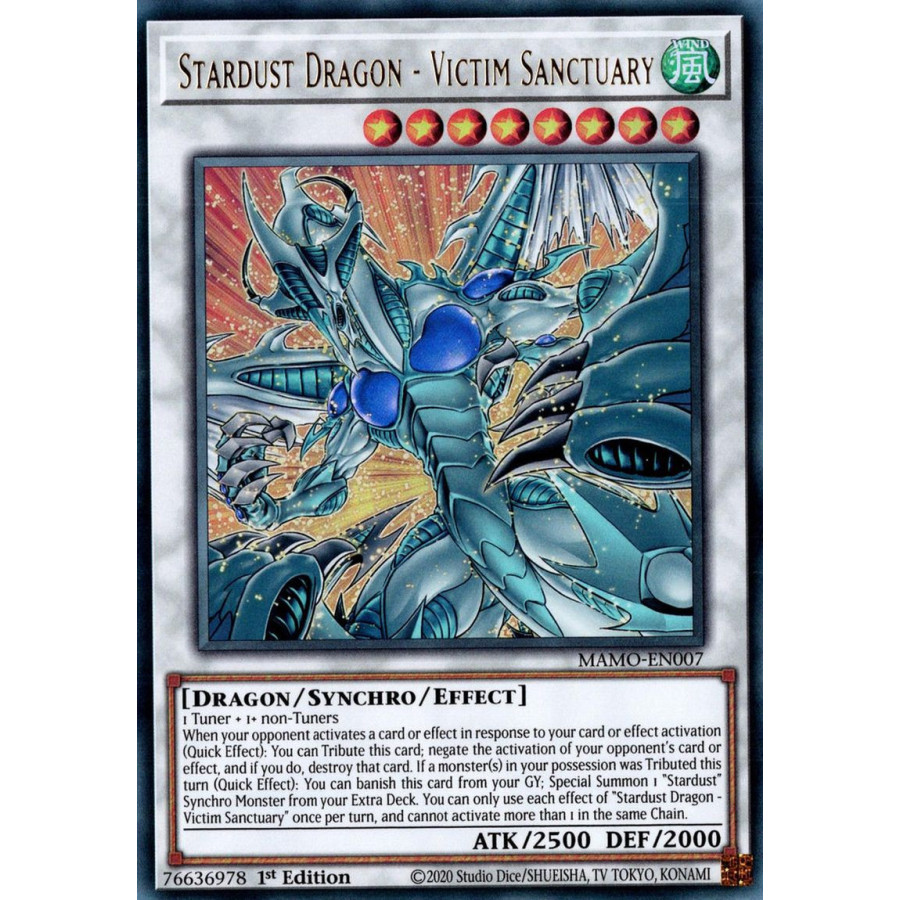 Yu-Gi-Oh TCG MAMO-EN007 UR Stardust Dragon - Victim Sanctuary Magnificent Monsters
