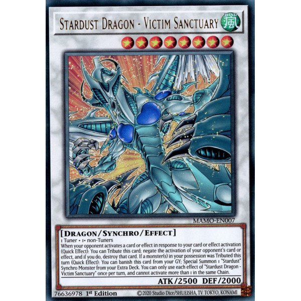 Yu-Gi-Oh TCG MAMO-EN007 UR Stardust Dragon - Victim Sanctuary Magnificent Monsters