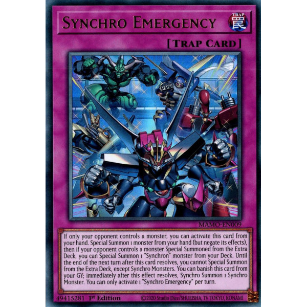 Yu-Gi-Oh TCG MAMO-EN009 UR Synchro Emergency Magnificent Monsters