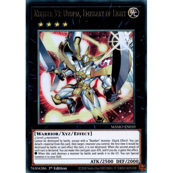 Yu-Gi-Oh TCG MAMO-EN010 UR Number 39: Utopia, Emissary of Light Magnificent Monsters