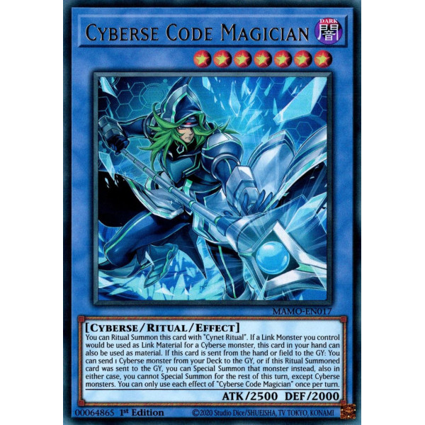 Yu-Gi-Oh TCG MAMO-EN017 UR Cyberse Code Magician Magnificent Monsters