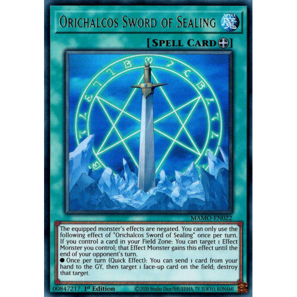 Yu-Gi-Oh TCG MAMO-EN022 UR Orichalcos Sword of Sealing Magnificent Monsters