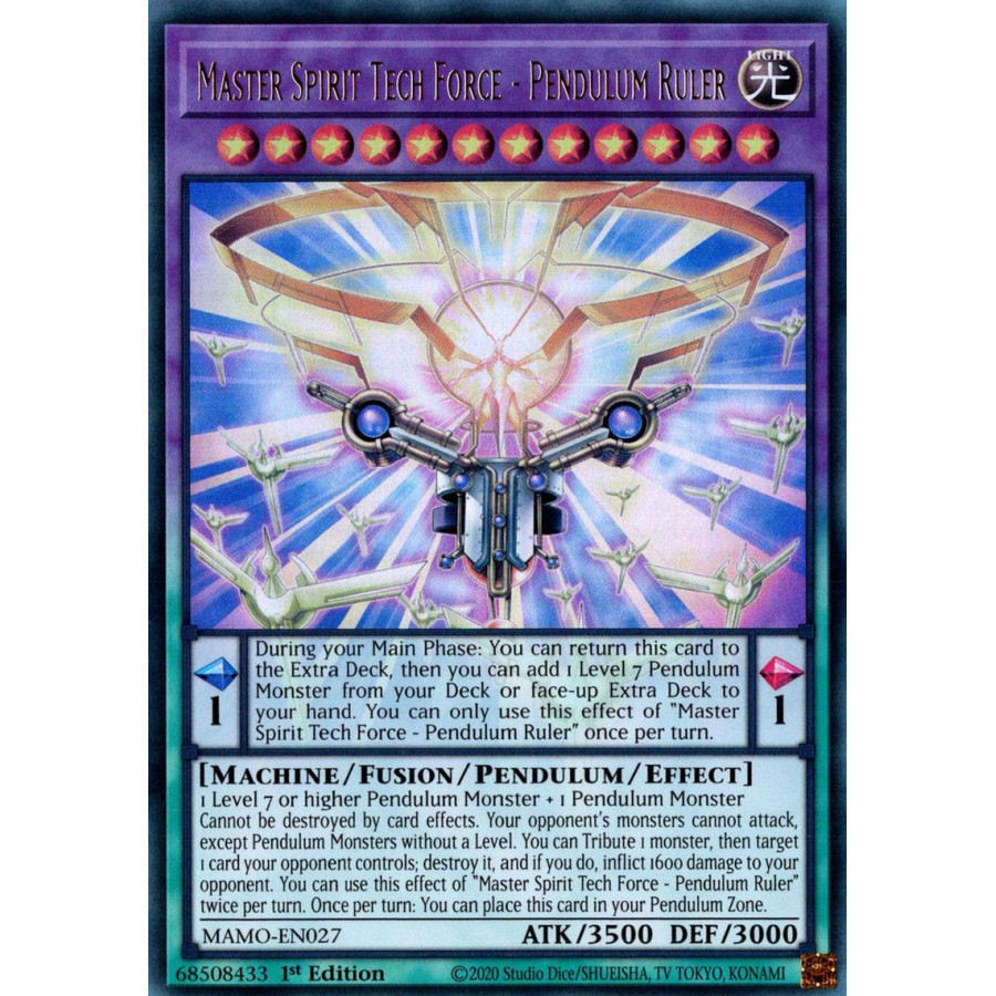Yu-Gi-Oh TCG MAMO-EN027 UR Master Spirit Tech Force - Pendulum Ruler Magnificent Monsters
