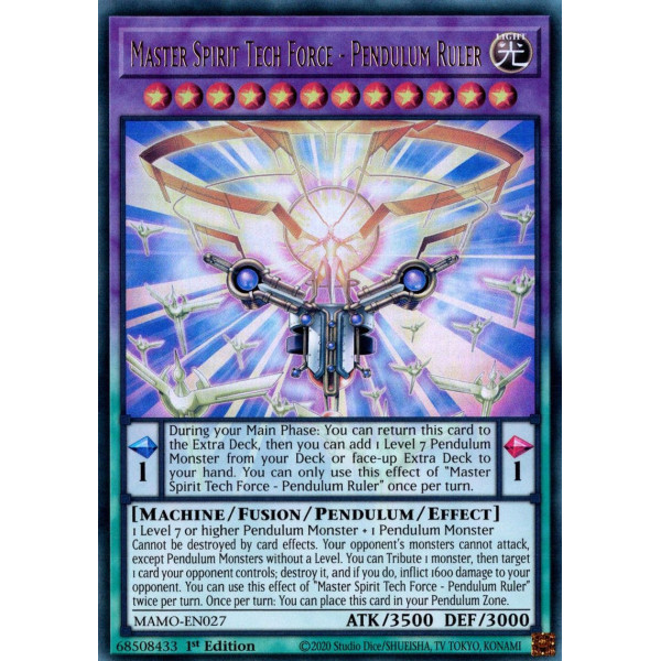 Yu-Gi-Oh TCG MAMO-EN027 UR Master Spirit Tech Force - Pendulum Ruler Magnificent Monsters
