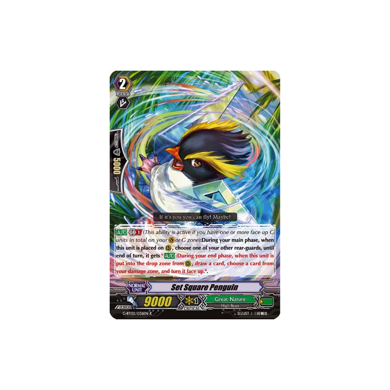 Vanguard_TCG_card_G-BT02_036EN_R_Set_Square_Penguin_Soaring_Ascent_of_Gale_Blossom