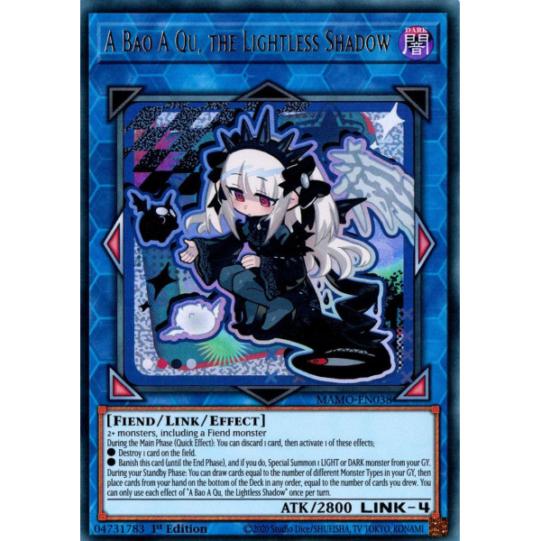 Yu-Gi-Oh TCG MAMO-EN038 UR A Bao A Qu, the Lightless Shadow Magnificent Monsters