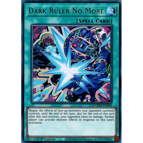 Yu-Gi-Oh TCG MAMO-EN040 UR Dark Ruler No More Magnificent Monsters