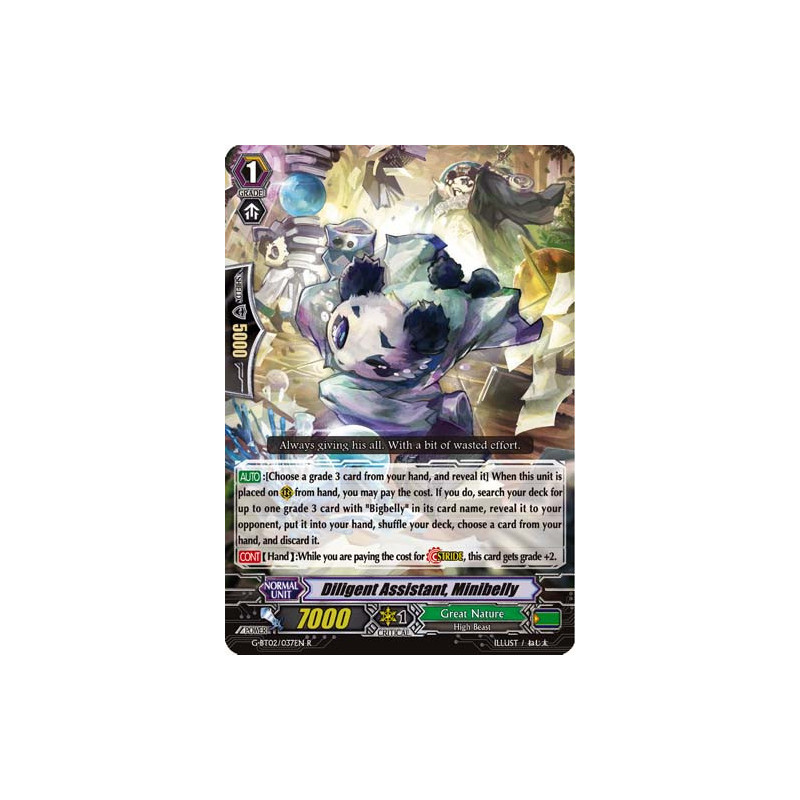 Vanguard_TCG_card_G-BT02_037EN_R_Diligent_Assistant_Minibelly_Soaring_Ascent_of_Gale_Blossom
