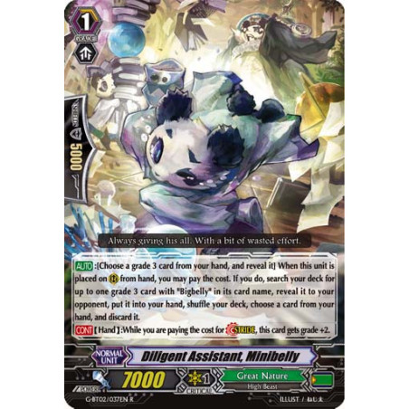 Vanguard_TCG_card_G-BT02_037EN_R_Diligent_Assistant_Minibelly_Soaring_Ascent_of_Gale_Blossom