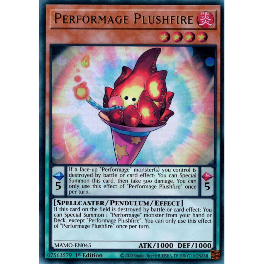 Yu-Gi-Oh TCG MAMO-EN045 UR Performage Plushfire Magnificent Monsters