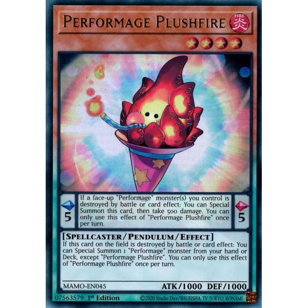 Yu-Gi-Oh TCG MAMO-EN045 UR Performage Plushfire Magnificent Monsters