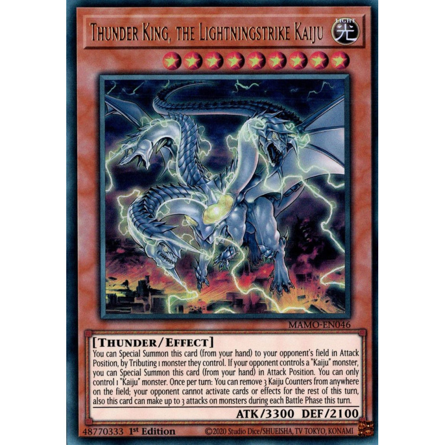 Yu-Gi-Oh TCG MAMO-EN046 UR Thunder King, the Lightningstrike Kaiju Magnificent Monsters