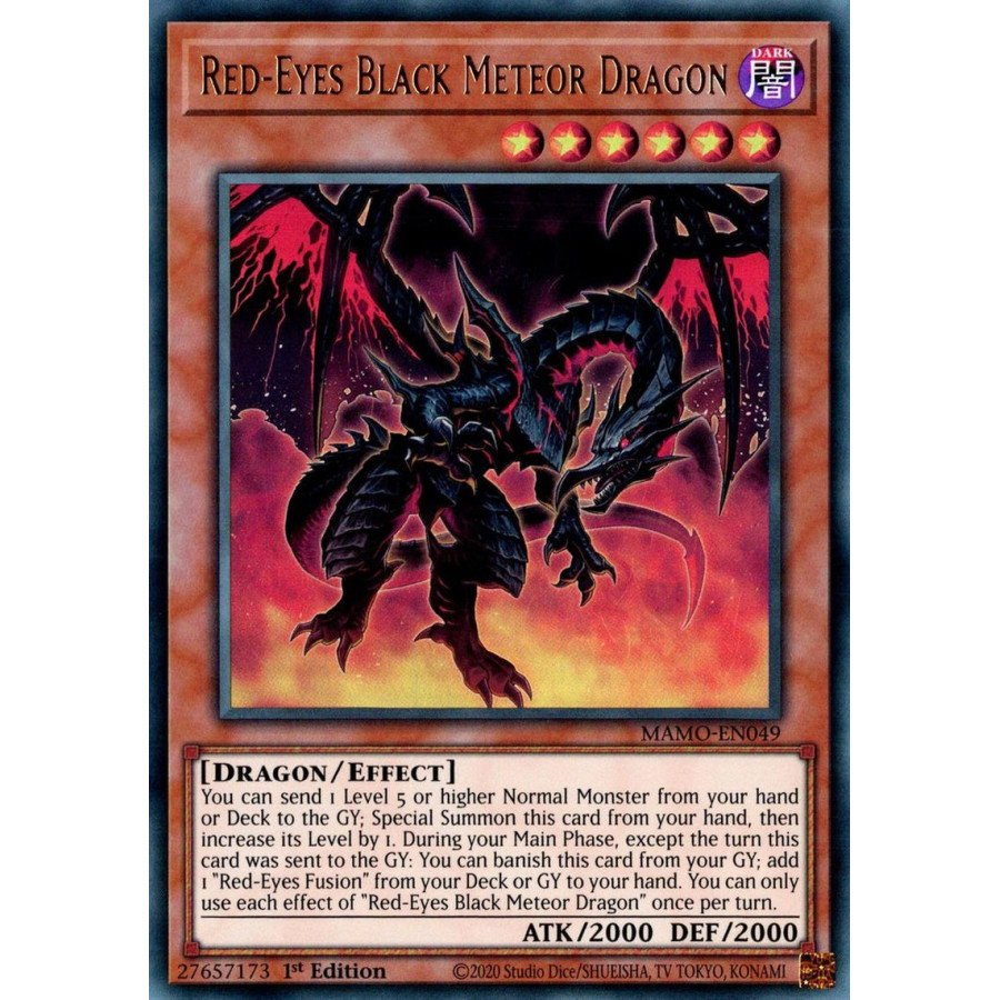 Yu-Gi-Oh TCG MAMO-EN049 UR Red-Eyes Black Meteor Dragon Magnificent Monsters