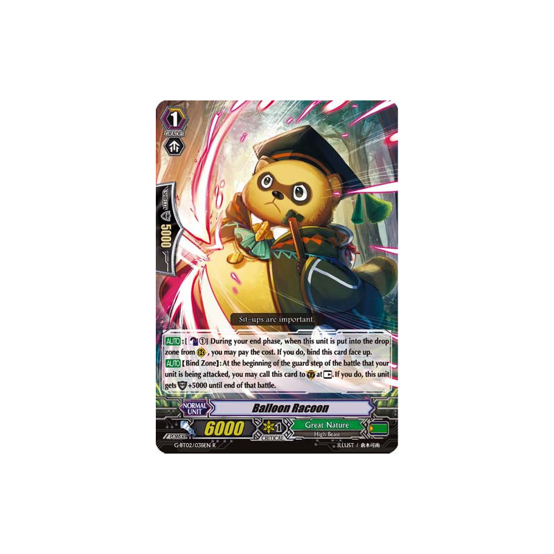 Vanguard_TCG_card_G-BT02_038EN_R_Balloon_Racoon_Soaring_Ascent_of_Gale_Blossom