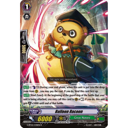 Vanguard_TCG_card_G-BT02_038EN_R_Balloon_Racoon_Soaring_Ascent_of_Gale_Blossom