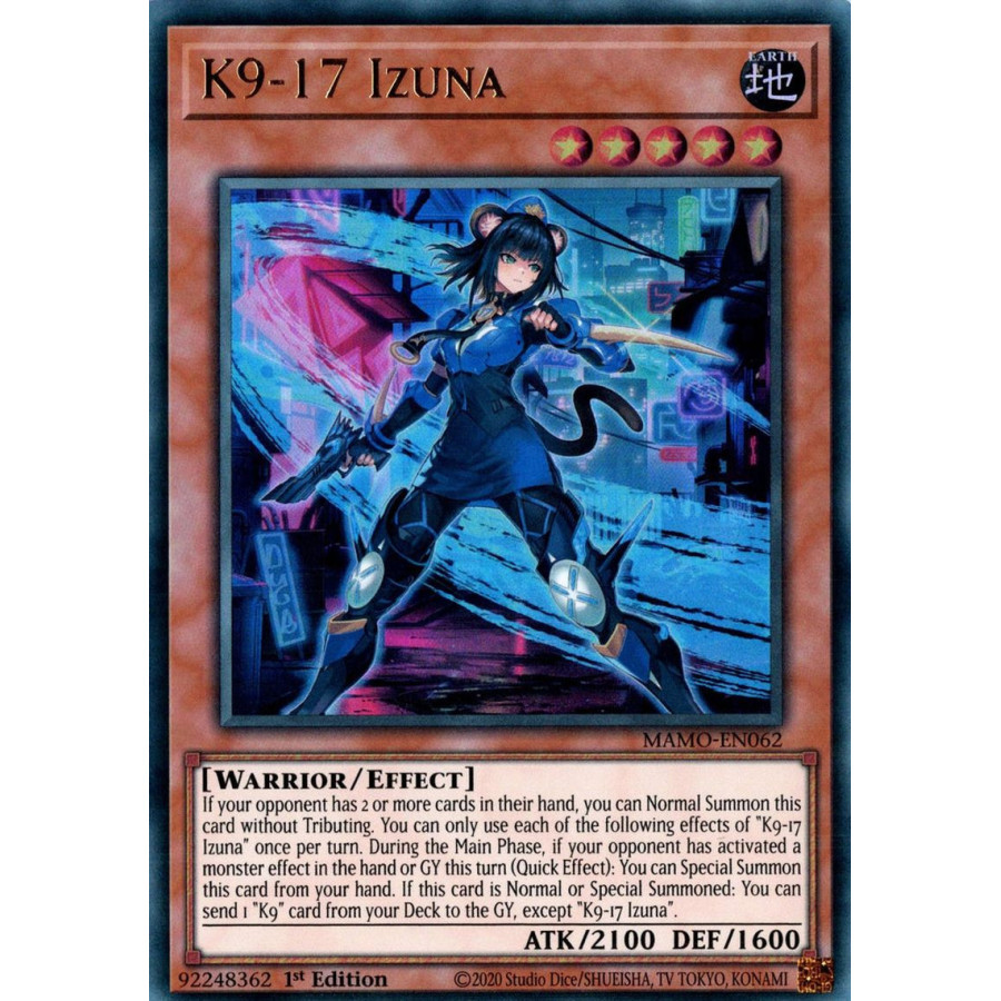 Yu-Gi-Oh TCG MAMO-EN062 UR K9-17 Izuna Magnificent Monsters