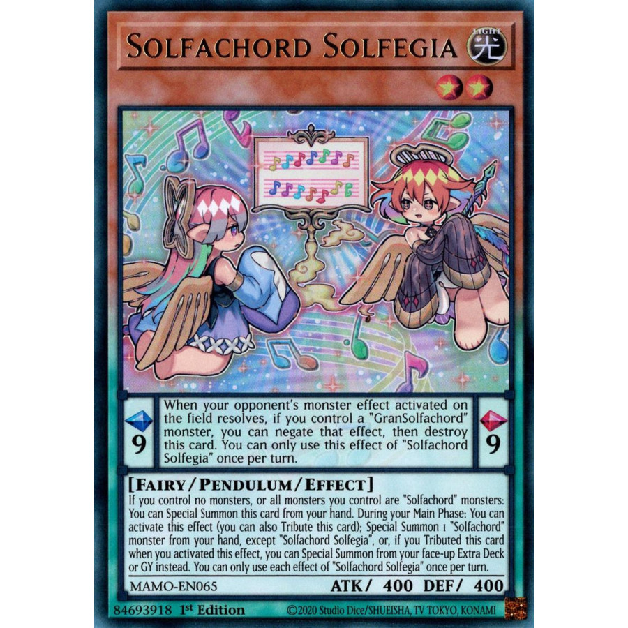 Yu-Gi-Oh TCG MAMO-EN065 UR Solfachord Solfegia Magnificent Monsters