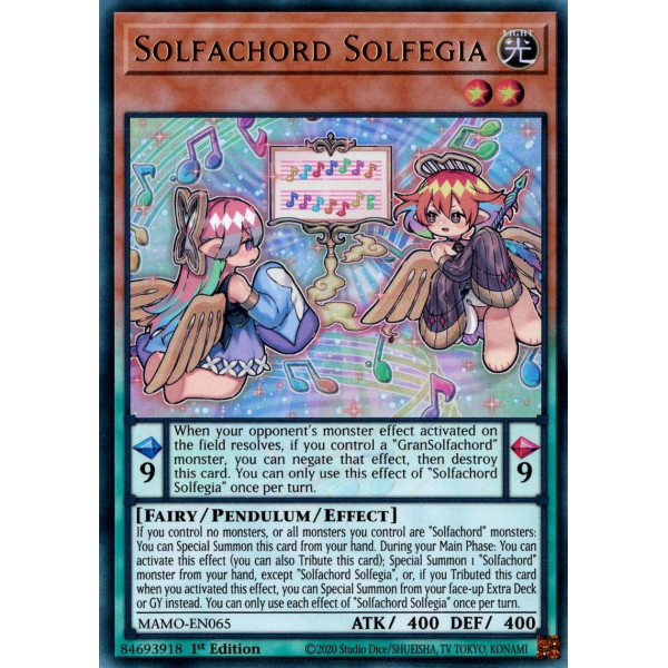 Yu-Gi-Oh TCG MAMO-EN065 UR Solfachord Solfegia Magnificent Monsters