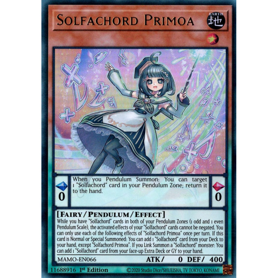 Yu-Gi-Oh TCG MAMO-EN066 UR Solfachord Primoa Magnificent Monsters