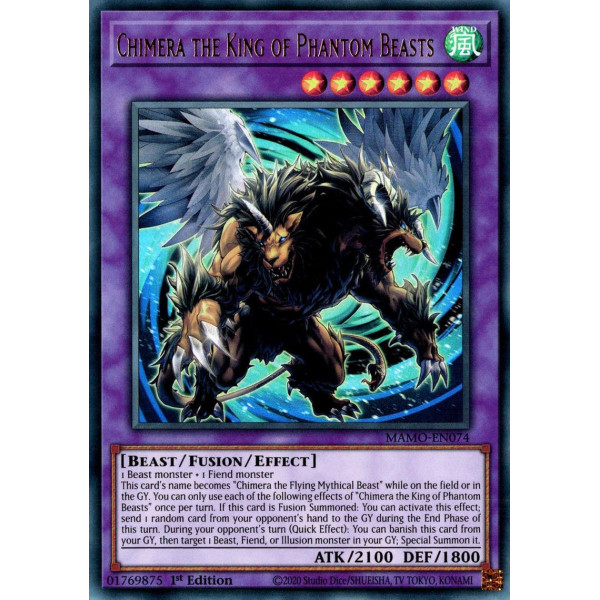 Yu-Gi-Oh TCG MAMO-EN074 UR Chimera the King of Phantom Beasts Magnificent Monsters